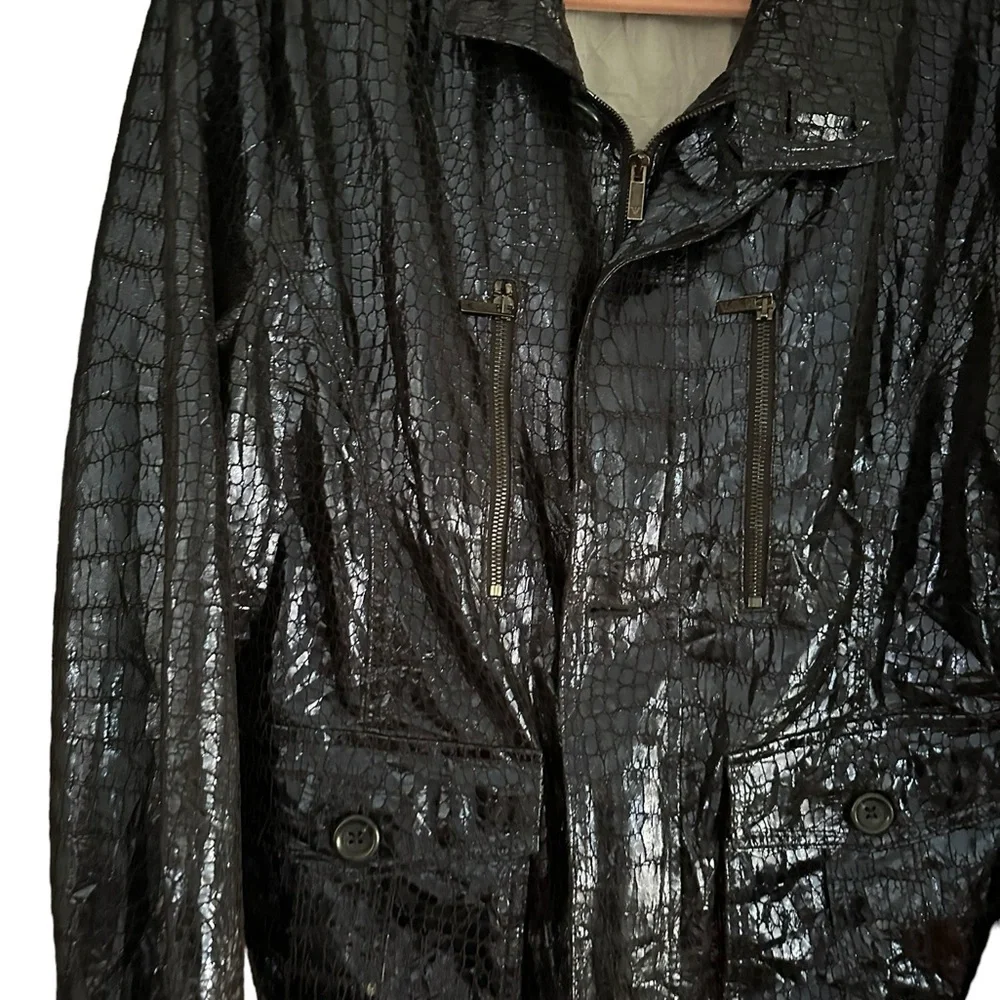 EMPORIO ARMANI BLACK BOMBER JACKET - Picture 6 of 9